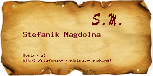 Stefanik Magdolna névjegykártya